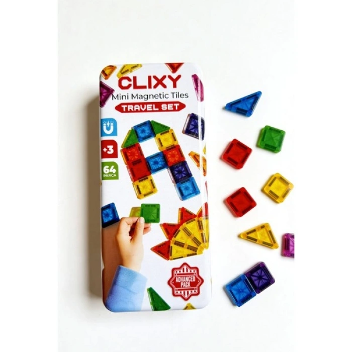 Clixy Mini Manyetik Bloklar 64 Parça Travel Set