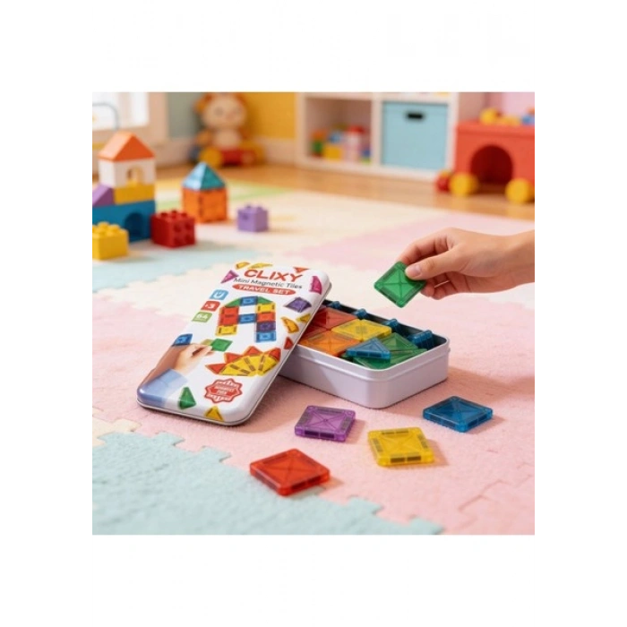 Clixy Mini Manyetik Bloklar 64 Parça Travel Set