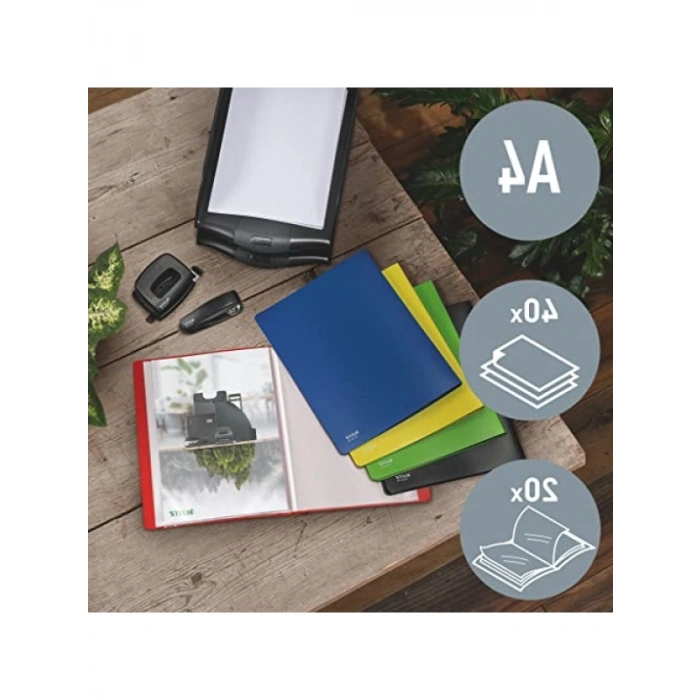 CO2 Nötr Recycle Sunum Dosyası, 40 Şeffaf Cep