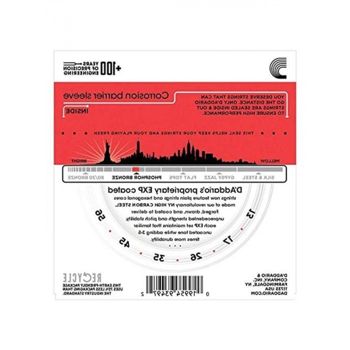 Coated Phosphor Bronze Akustik Gitar Teli, 13-56 Kalınlık