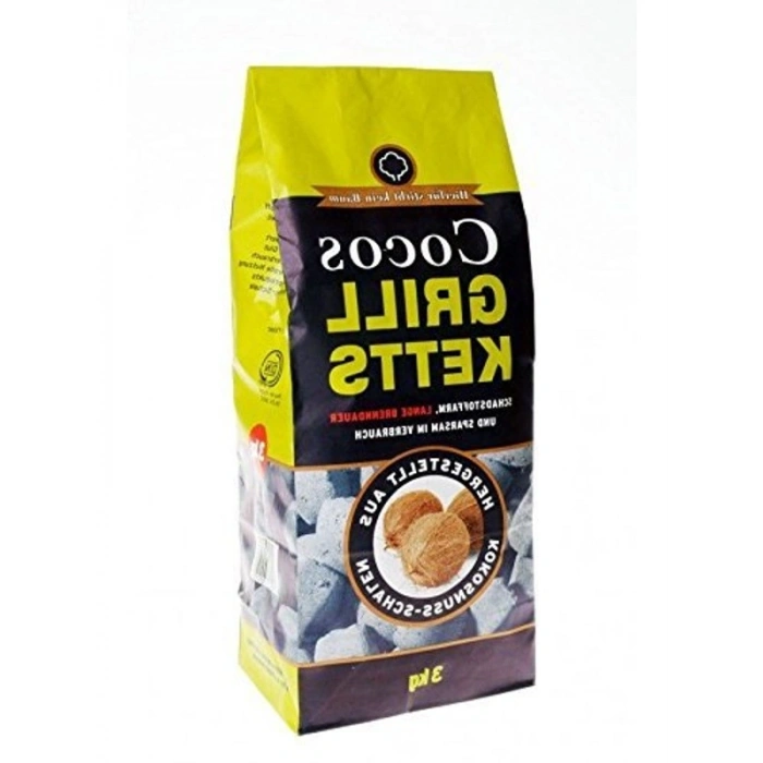 Cocos Briket Mangal Kömürü, 3 Kg, Yüksek Kalite, Uzun Yanma Süresi