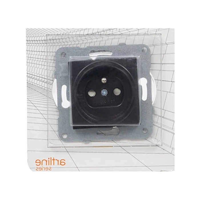 Çocuk Korumalı Siyah Ups Priz