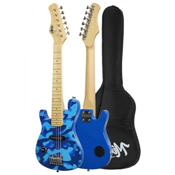 Çocuklar İçin Amfili Elektro Gitar Seti, 30 İnç ve 4/4 Ölçüsü