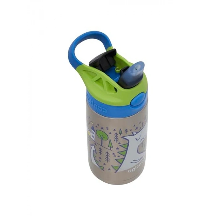 Çocuklar için Çelik Suluğ, 380 ml Kapasite, Mavi Renk Seçeneği