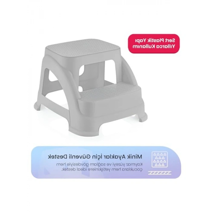 Çocuklar için Güvenli Kaymaz Adım Basamağı, Gri