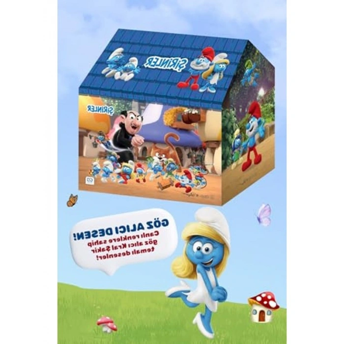 Çocuklar için Kolay Kurulum Eğlenceli Oyun Çadırı, Şirinler Temalı