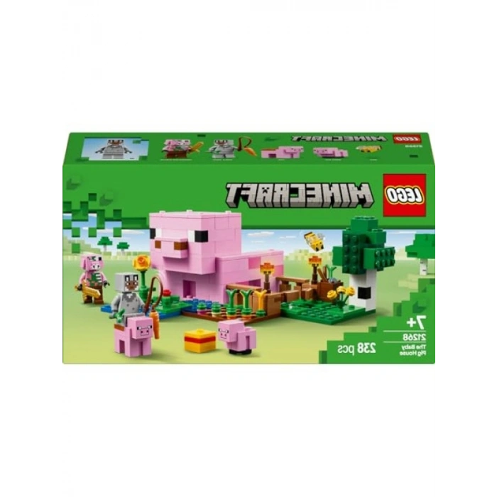 Çocuklar için Minecraft Temalı Yavru Domuz Evi Yapım Seti (238 Parça)