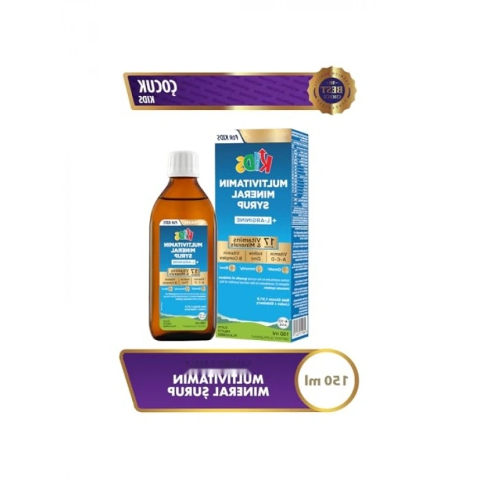 Çocuklar İçin Multivitamin Mineral Şurubu, 150 ml