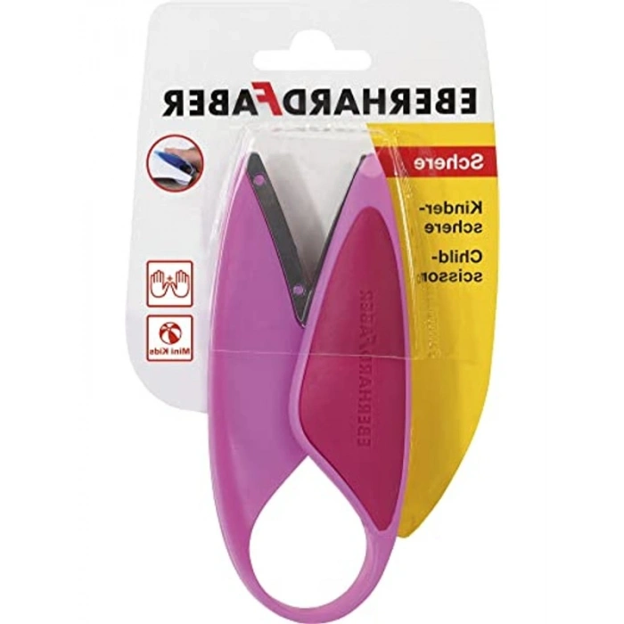 Çocuklar için Pembe Solak ve Sağ El Kullanıcıları için Makas