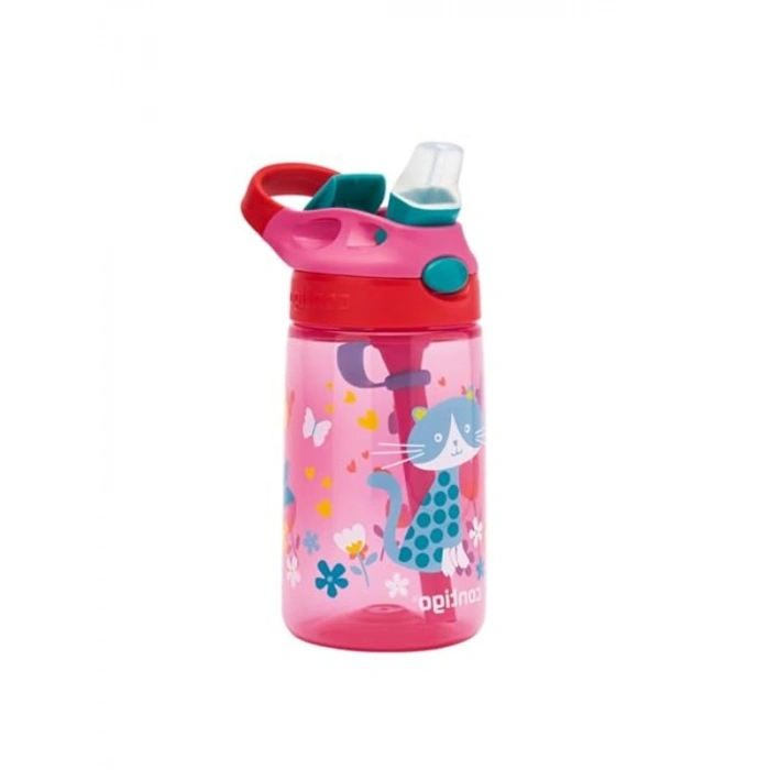 Çocuklar İçin Tritan Suluğu, 420 mL Pembe Renkli