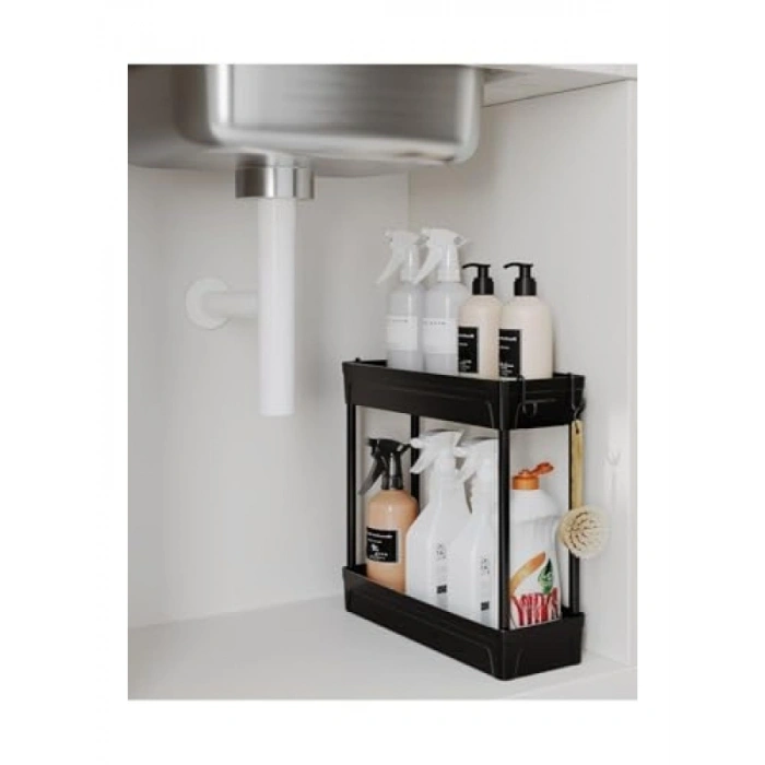 Çok Amaçlı 2 Katlı Banyo Düzenleyici - Kaydırmaz Taban
