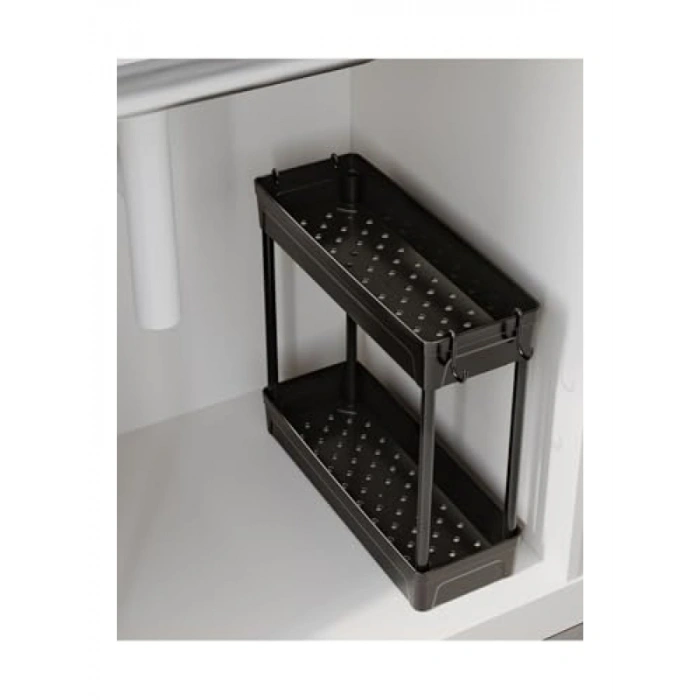 Çok Amaçlı 2 Katlı Banyo Düzenleyici - Kaydırmaz Taban