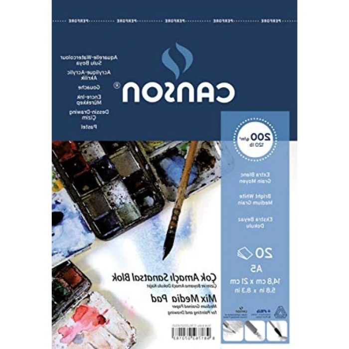 Çok Amaçlı 200 Gr A5 Resim Defteri, Üstten Spiralli, 20 Yaprak