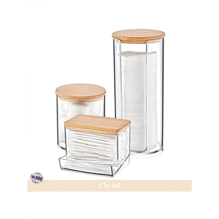 Çok Amaçlı 3lü Şeffaf Akrilik Organizer Set