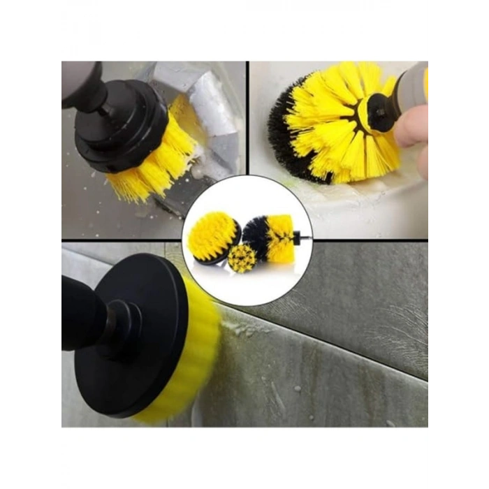 Çok Amaçlı 3lü Temizleme Fırçası Seti ile Banyo ve Araçlarınızı Kolayca Temizleyin