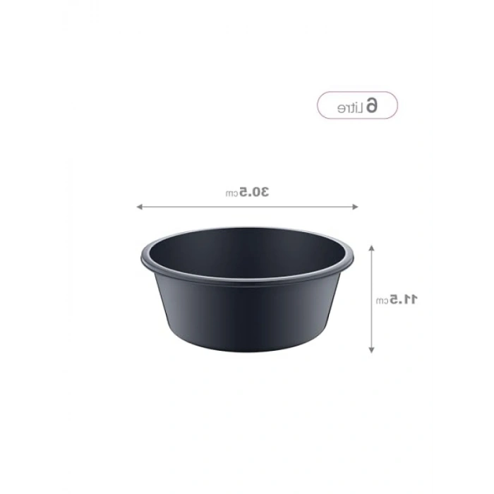 Çok Amaçlı 6 LT Antrasit Renkli Badya