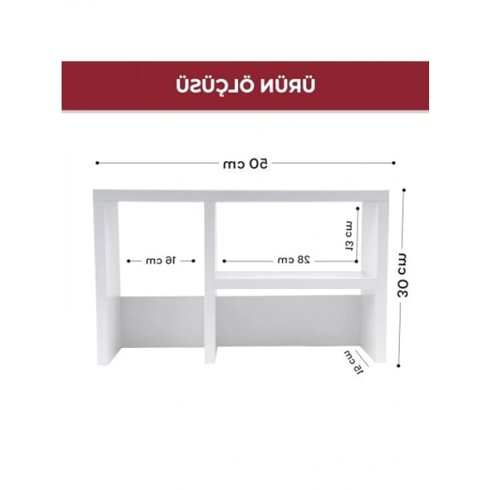 Çok Amaçlı Ahşap Masaüstü Düzenleyici Raf