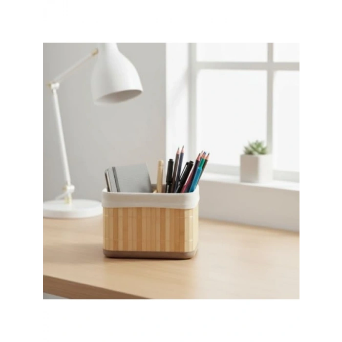 Çok Amaçlı Bambu Saklama Kutusu, 20x20x13 cm