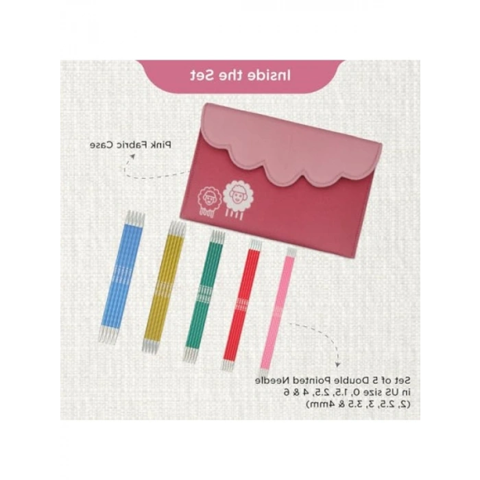 Çok Amaçlı Çift Uçlu Örgü İğnesi Seti, 15 cm, 5 Adet