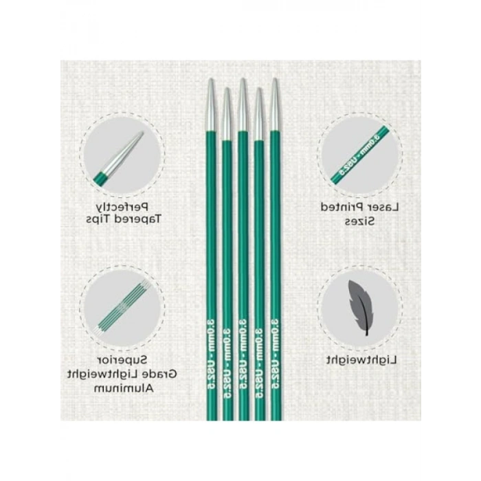Çok Amaçlı Çift Uçlu Örgü İğnesi Seti, 15 cm, 5 Adet