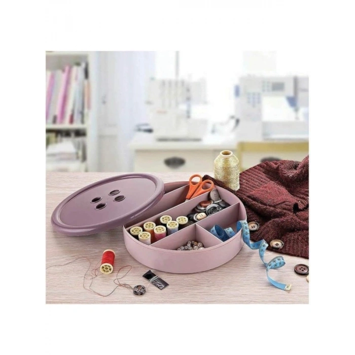 Çok Amaçlı Dikiş Kutusu - Pembe Renk