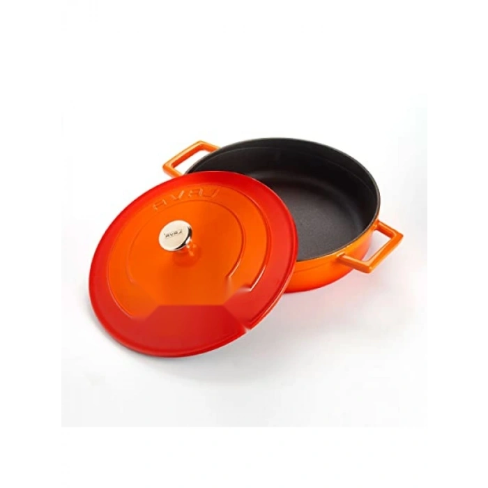 Çok Amaçlı Döküm Tencere, 24 cm, Turuncu