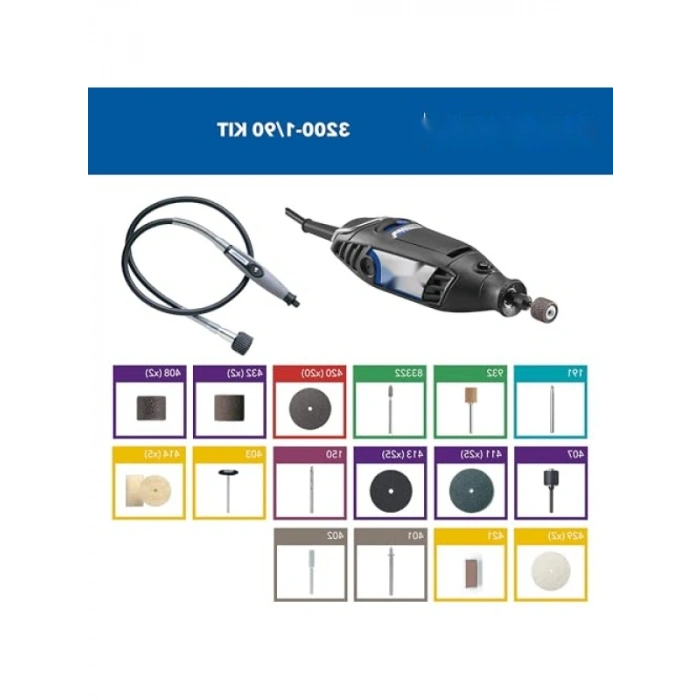 Çok Amaçlı El Motoru, 130 W, 90 Aksesuar ile