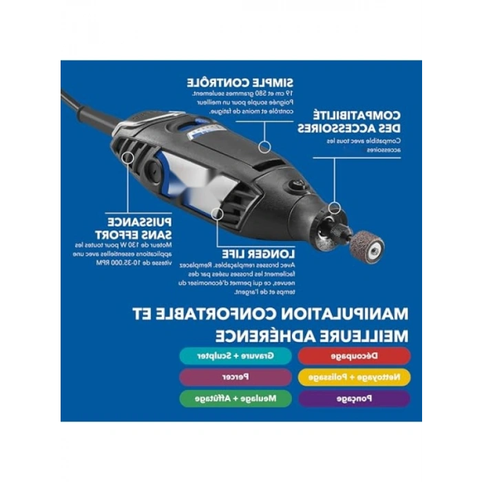 Çok Amaçlı El Motoru, 130 W, 90 Aksesuar ile