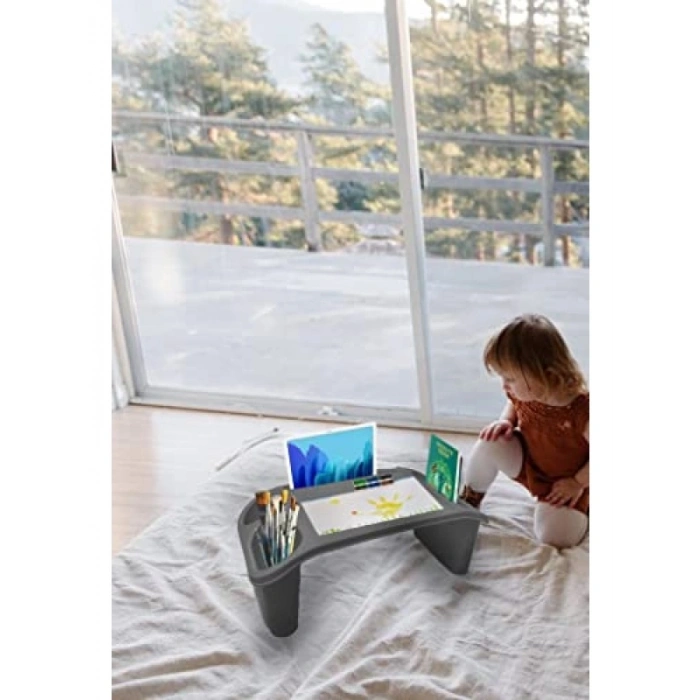 Çok Amaçlı Gri Plastik Laptop Masası