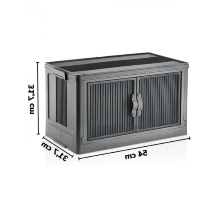 Çok Amaçlı İstiflenebilir Kapaklı Mutfak Düzenleyici Dolap (Pembe)