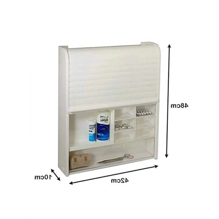 Çok Amaçlı Kilitli Ecza ve Banyo Dolabı - 42x48x8.5 cm