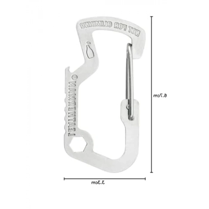 Çok Amaçlı Metalik Karabina - Şişe Açacağı ve Tornavida