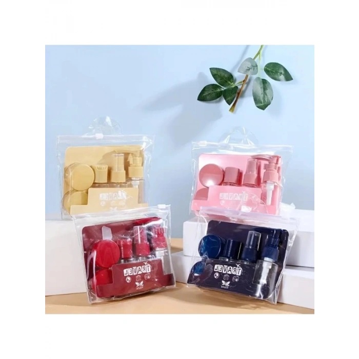 Çok Amaçlı Seyahat Seti - 9 Parça Krem Kutu ve Spatula