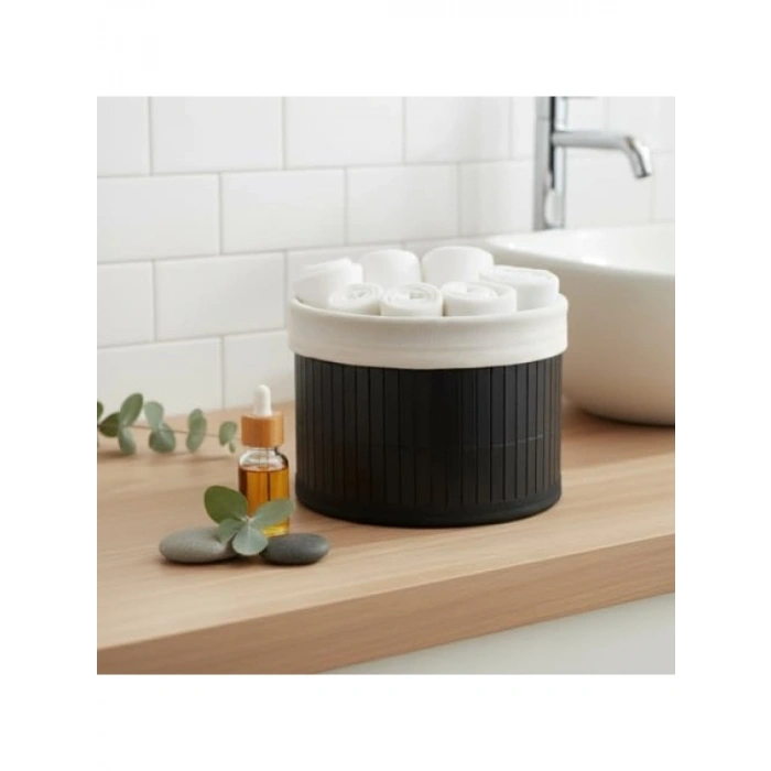 Çok Amaçlı Siyah Bambu Düzenleyici, Kumaş Astarlı