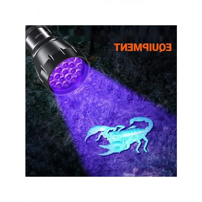 Çok Amaçlı UV El Feneri - 21 LED