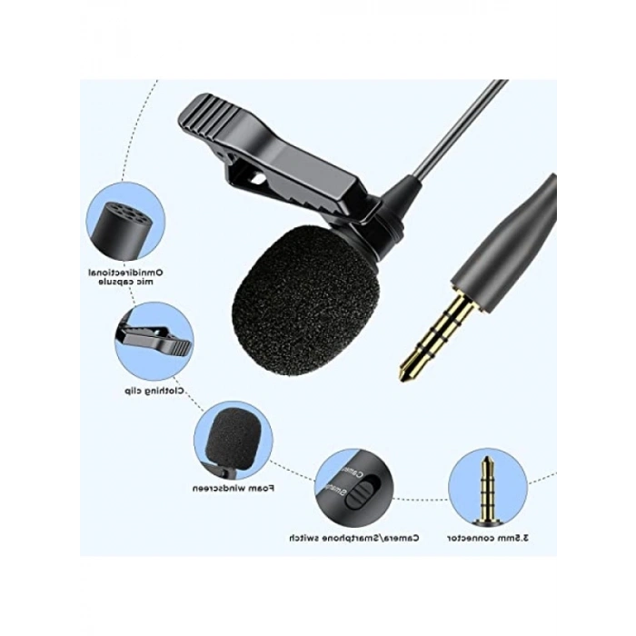 Çok Amaçlı Yaka Mikrofonu - Farklı Ortamlara Uygun