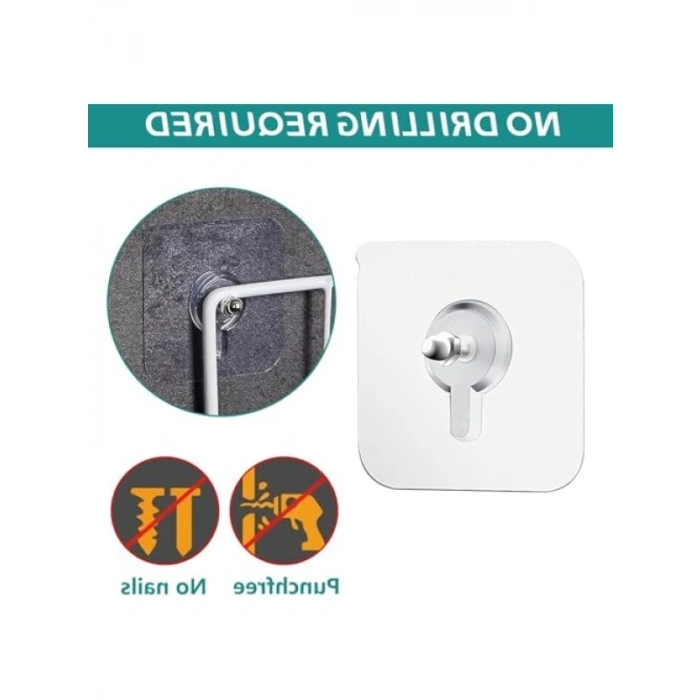 Çok Amaçlı Yapışkanlı Kanca Seti, 10 Adet, Vidalı