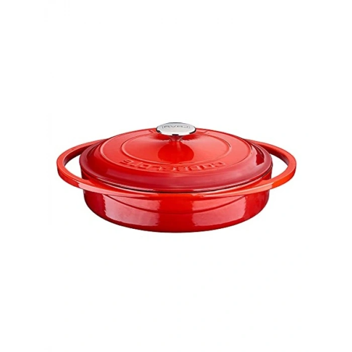 Çok Amaçlı Yuvarlak Tencere, 28 cm, Kırmızı