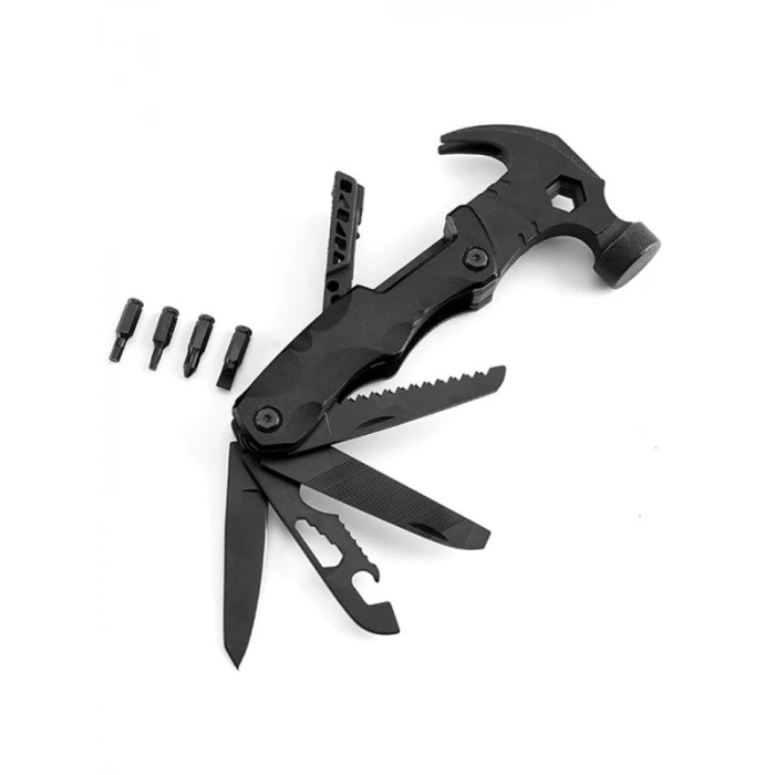 Çok Fonksiyonlu Kamp Seti - Çekiç, Çakı, Testere ve Tornavida