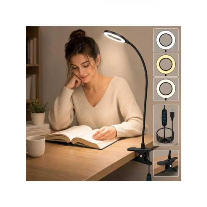Çok Fonksiyonlu LED Masa Lambası, Ayarlanabilir Açılı
