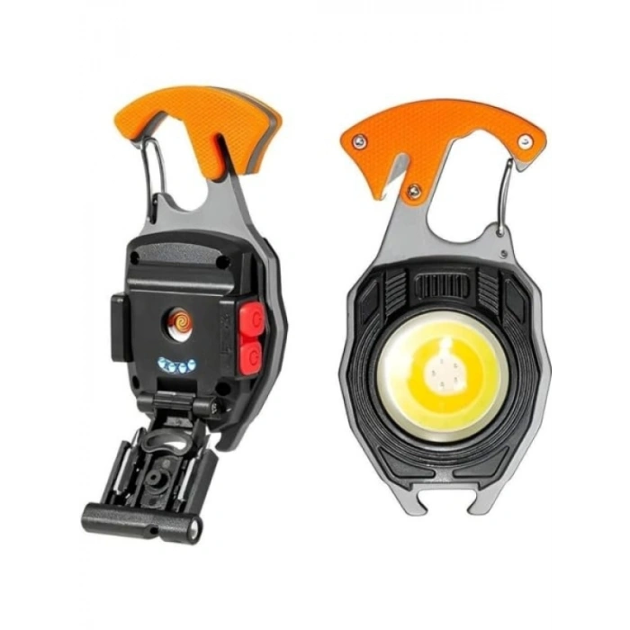 Çok Fonksiyonlu Mini El Feneri - USB Şarjlı, 7 Modlu