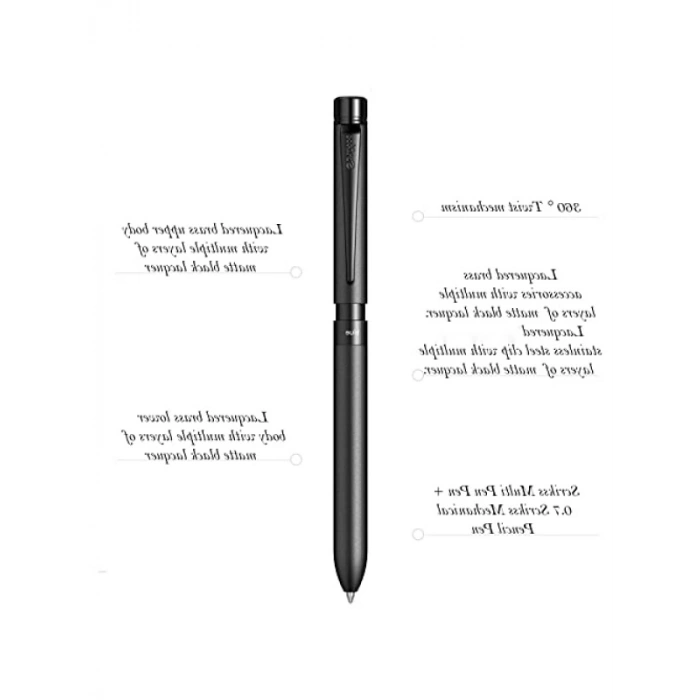 Çok Fonksiyonlu Siyah Kalem Seti - Gizli Silgi ile