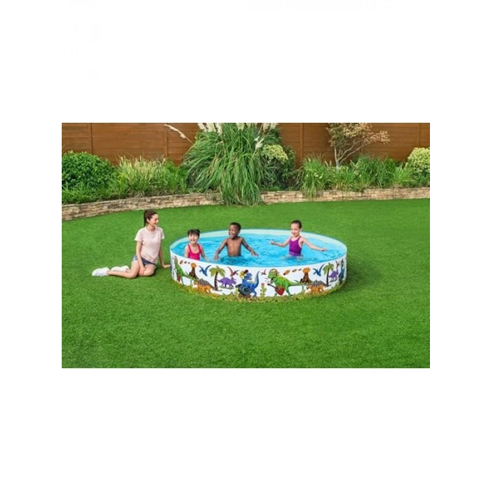 Çok Renkli 244x244x46 Şişme Havuz