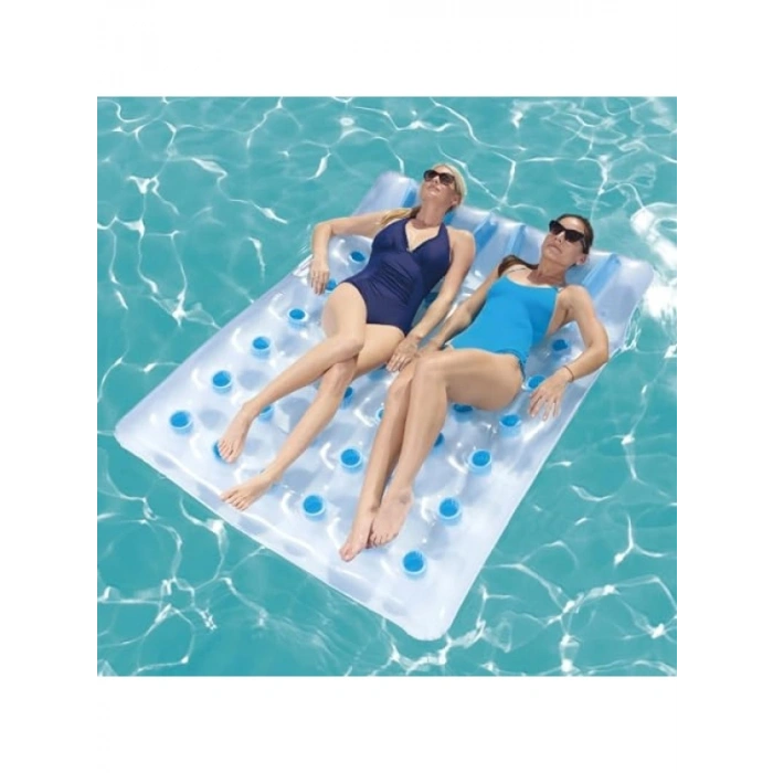 Çok Renkli Çift Kişilik Plaj Yatağı - 193 x 142 cm