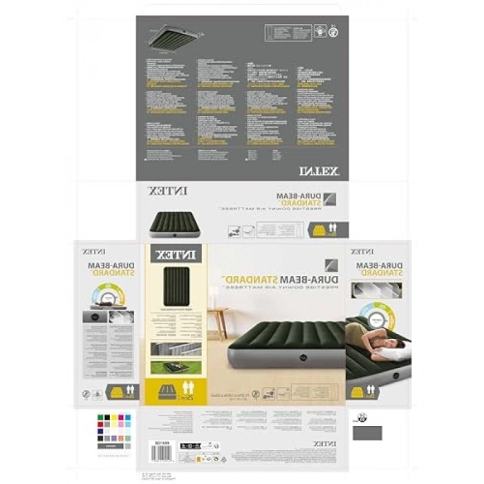 Çok Renkli Havalı Yastık, 35.5 x 10.8 x 28.9 cm