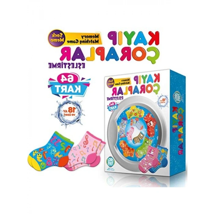 Çok Renkli Kayıp Çoraplar - Eğitici Oyun Seti