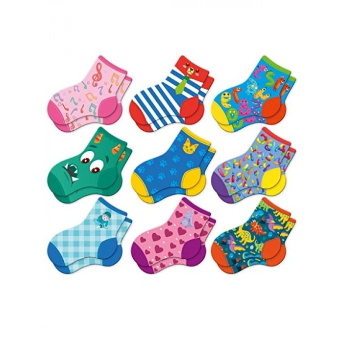 Çok Renkli Kayıp Çoraplar - Eğitici Oyun Seti