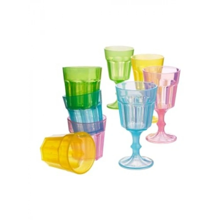 Çok Renkli Minyatür Bardak Seti - 8 Adet