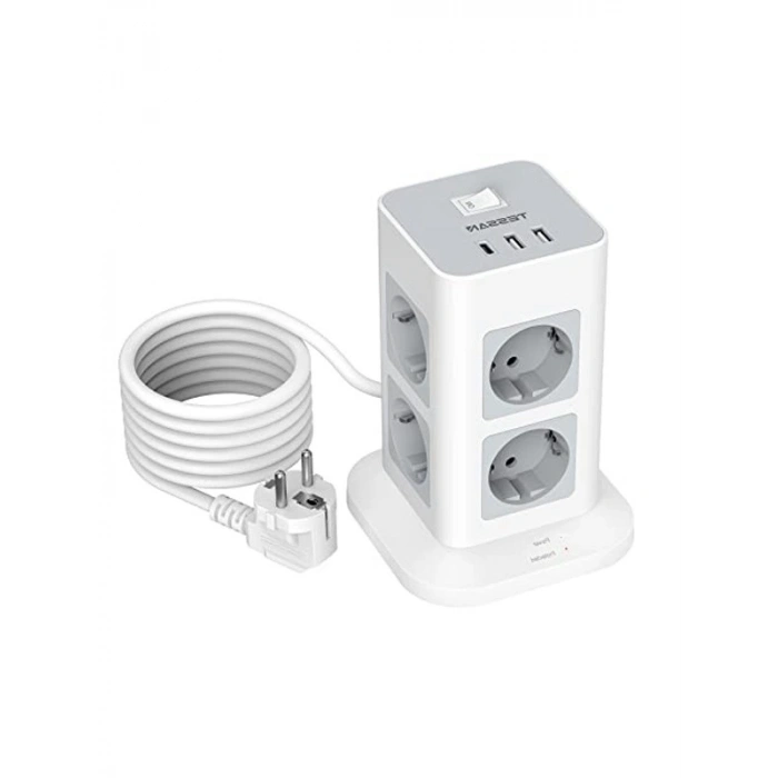 Çoklu Soket Ameliyat Koruması, 3600W Güç ve USB C ile