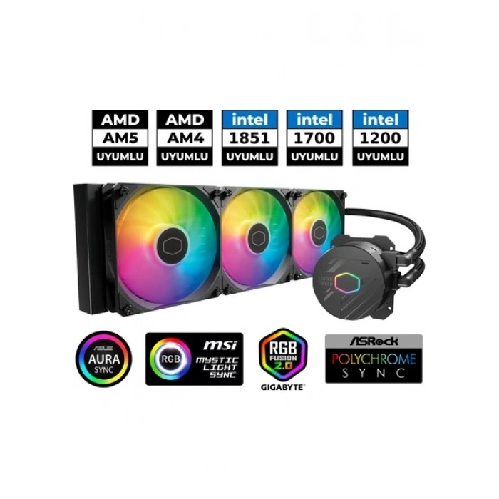 Cooler Master MasterLiquid ML360L Core ARGB Led Fanlı İşlemci Sıvı Soğutma Kiti (Intel1700/AM5 destekli) (MLW-D36M-A18PZ-R1)
